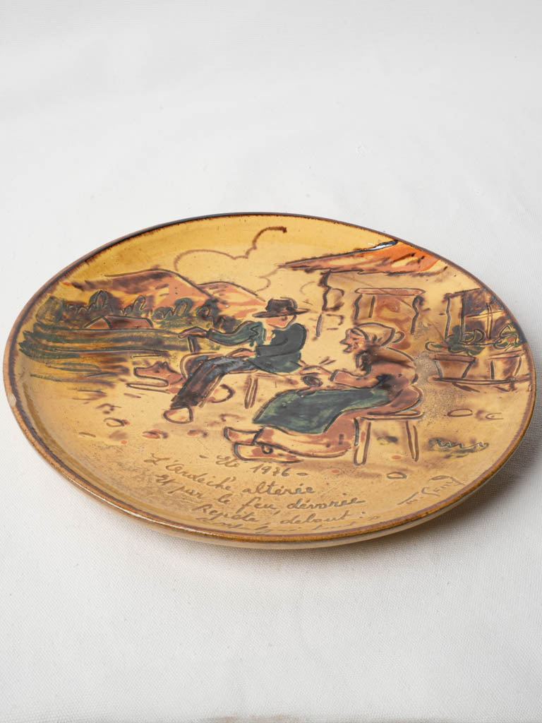 Handcrafted Relief Art Wall Plate