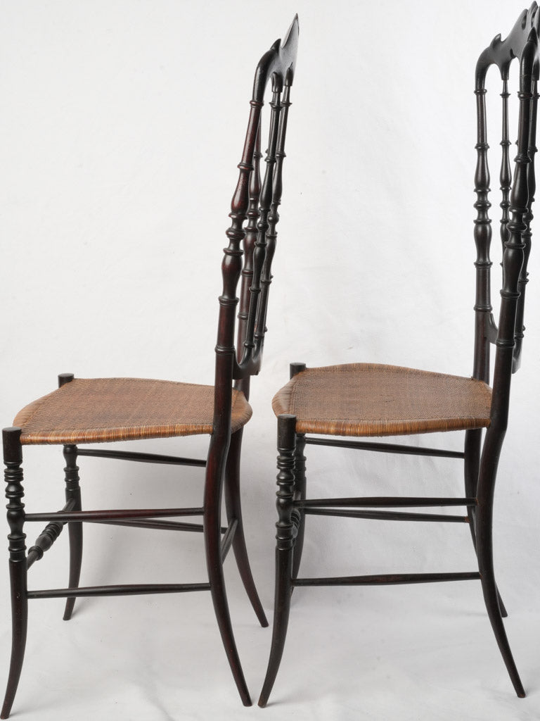 Italian hand-caned Chiavari chairs  