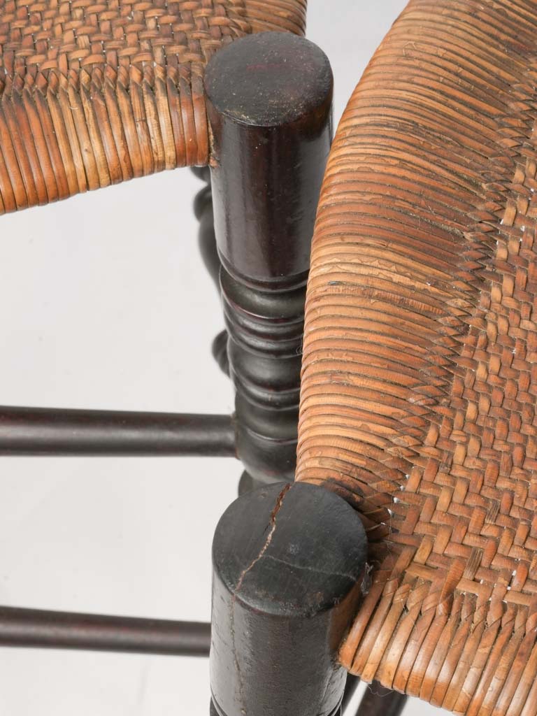 Attenuated turned Italian side chairs  
