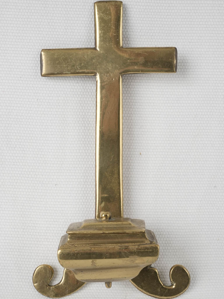 Antique French gilt bronze holy water stoup 