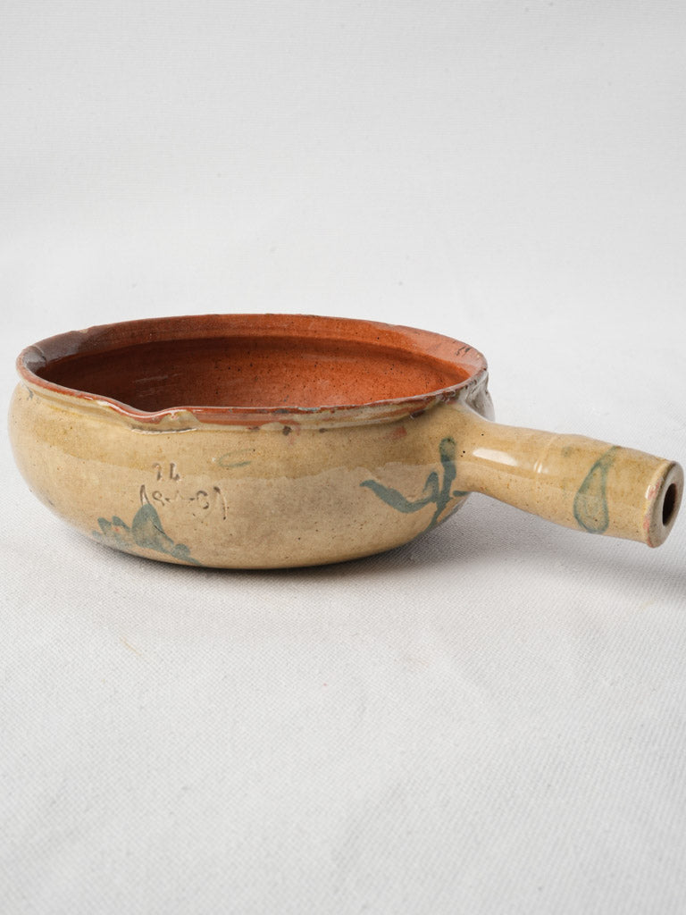 Antique terracotta cooking vessel