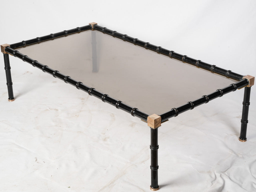 Elegant faux-bamboo coffee table  
