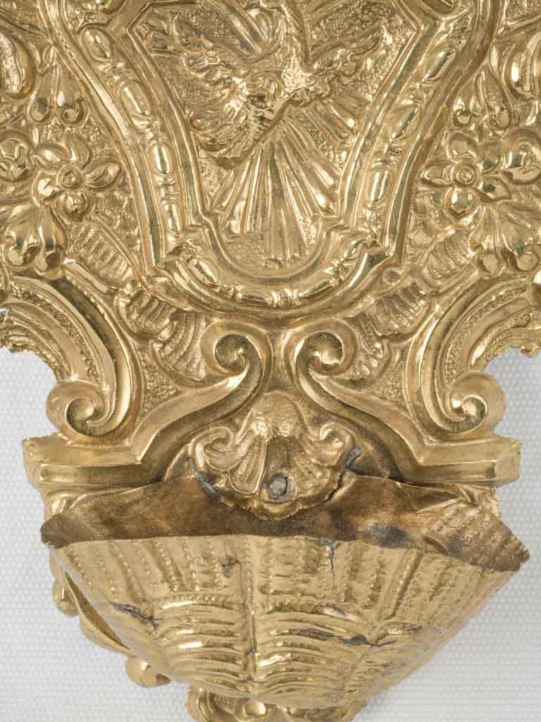 French artisan crafted antique religious stoup 