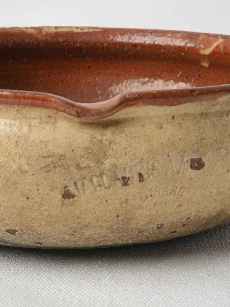 Finely proportioned earthenware dish