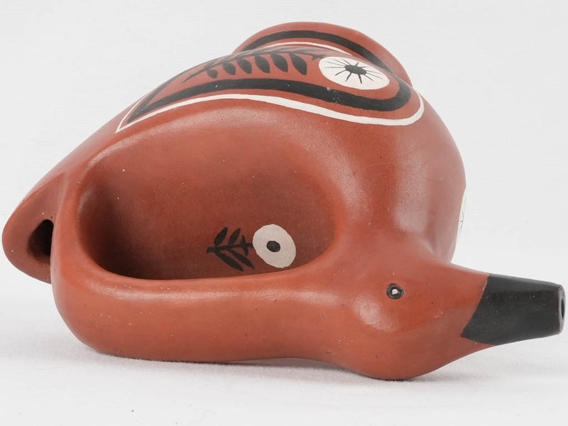 Mid century bird shaped pitcher - hand painted 9¾"