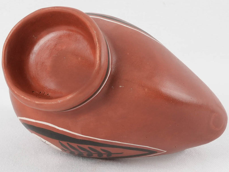 Mid century bird shaped pitcher - hand painted 9¾"