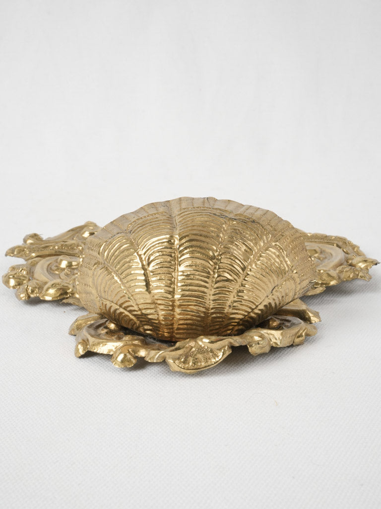 Religious-themed antique metal Holy Water font