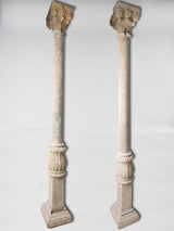 Antique rustic French Corinthian columns
