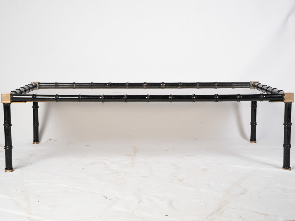 Brass-accented modernist furniture piece  