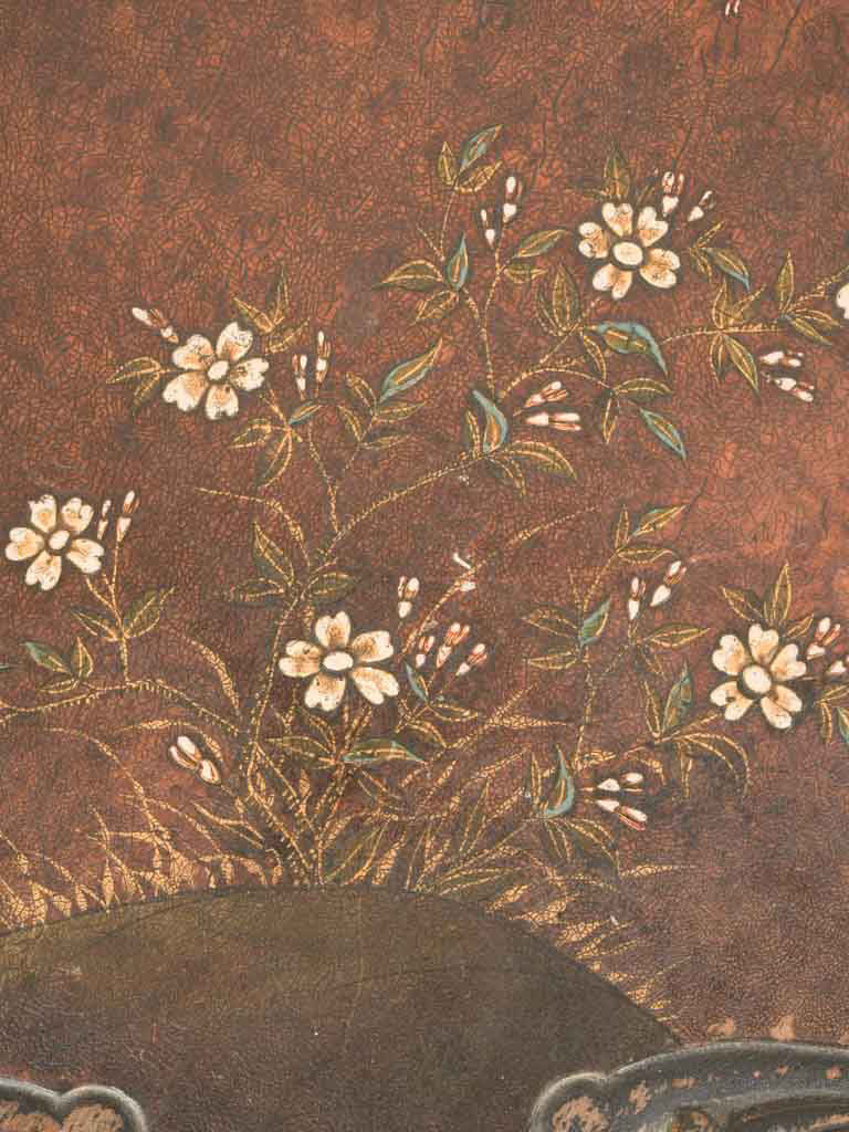 Artistic handcrafted wooden side table  