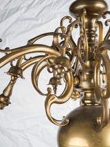 Detailed 19th-century bronze chandelier artistry