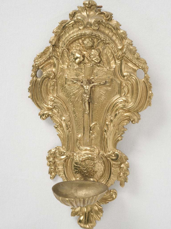 19th-century French gilt bronze Bénitier