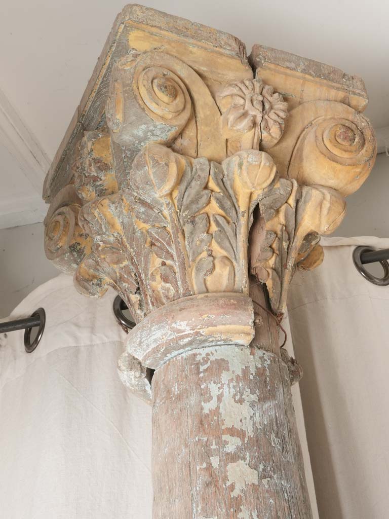Vintage Corinthian capital decorative pillars