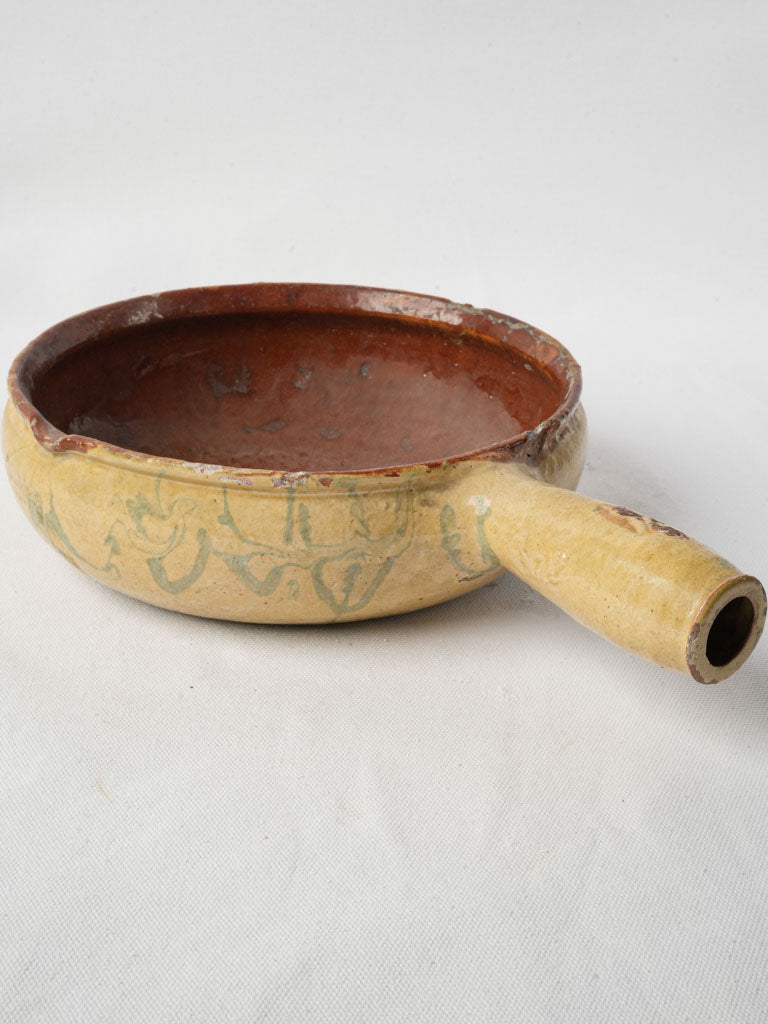 Antique Provençal terracotta poêlon  
