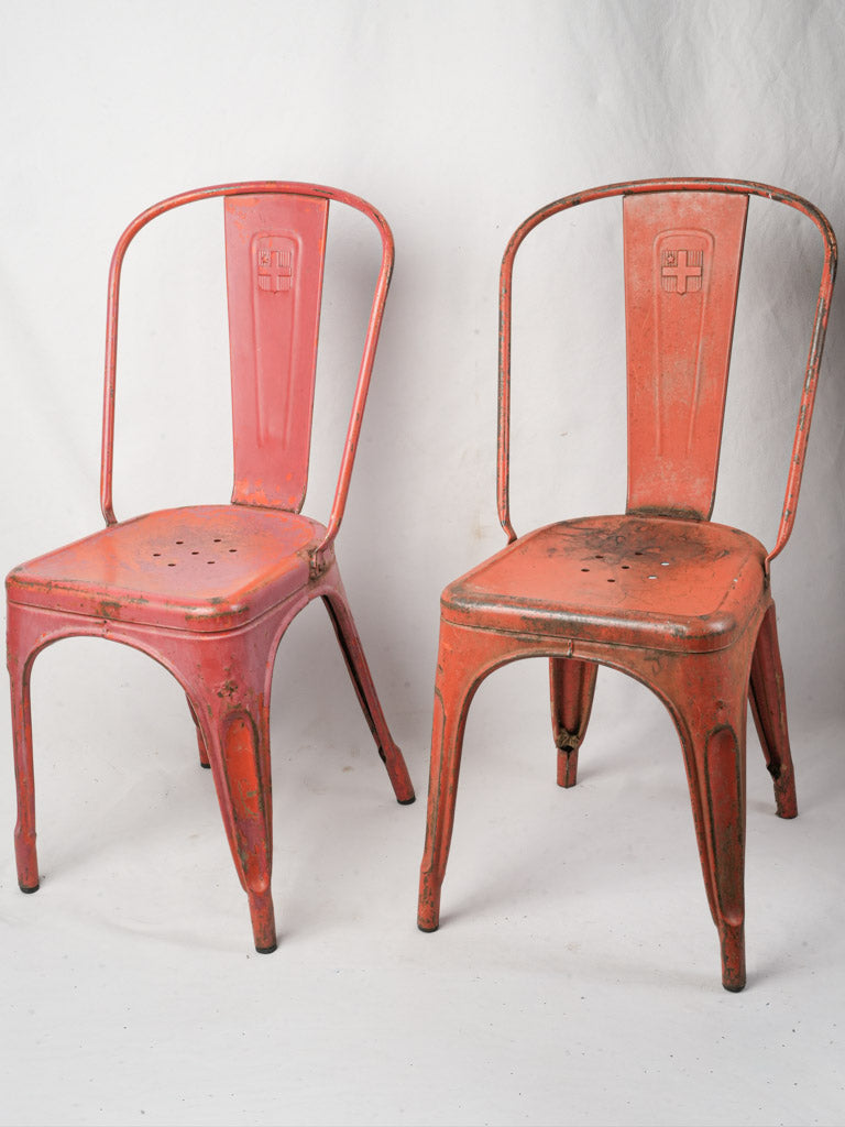 Mid-century French Tolix seating  