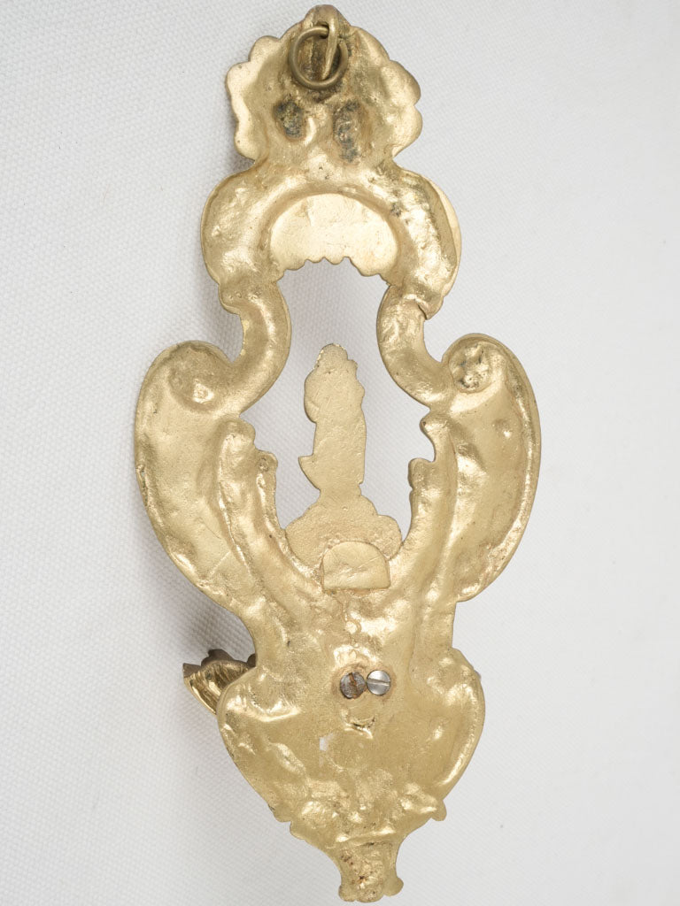 Vintage marble-based French gilt bronze Bénitier