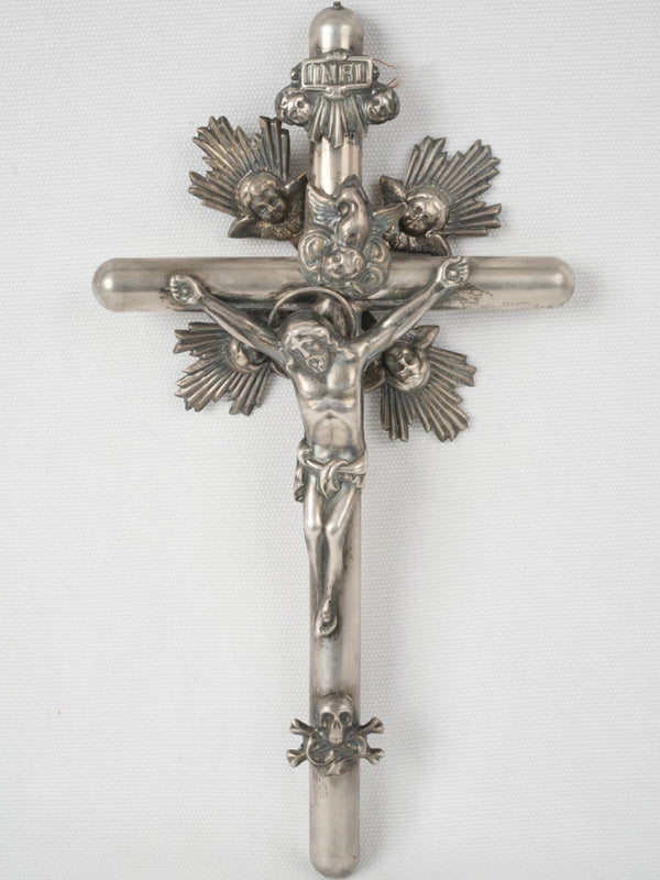 Ornate, Antique French Silver Cross 