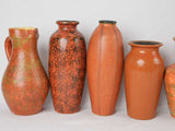 Collection of 12 red ocher vases & pitchers 7" - 17"