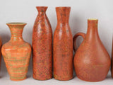 Collection of 12 red ocher vases & pitchers 7" - 17"