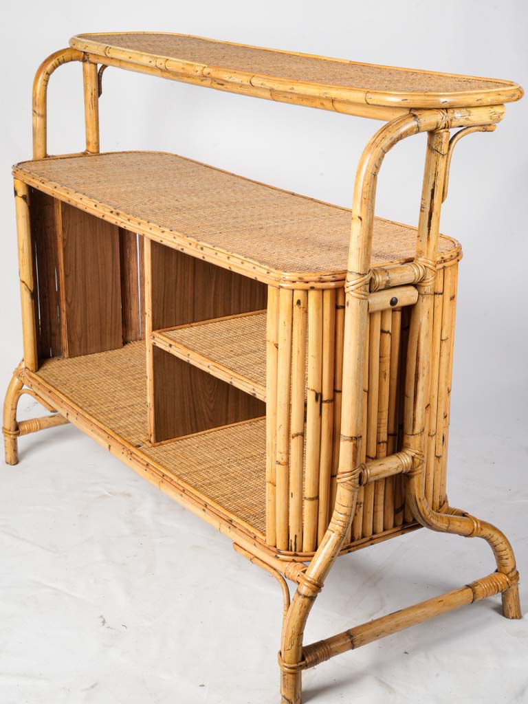 Sophisticated bamboo and rattan stools  