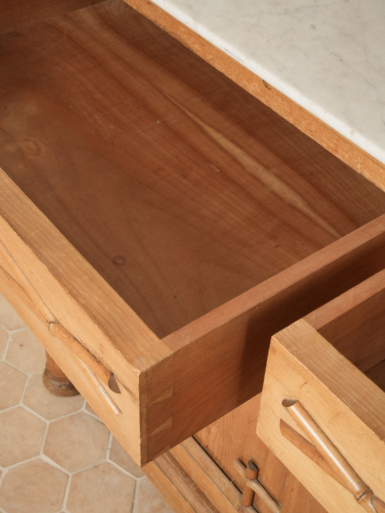 Well-preserved marble-top washstand  