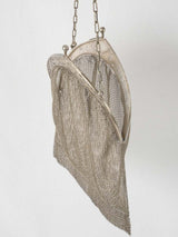 Vintage French silver mesh coin pouch