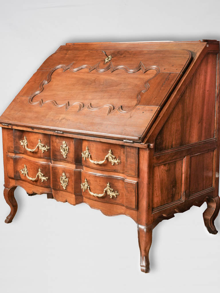 Antique French walnut secretary desk