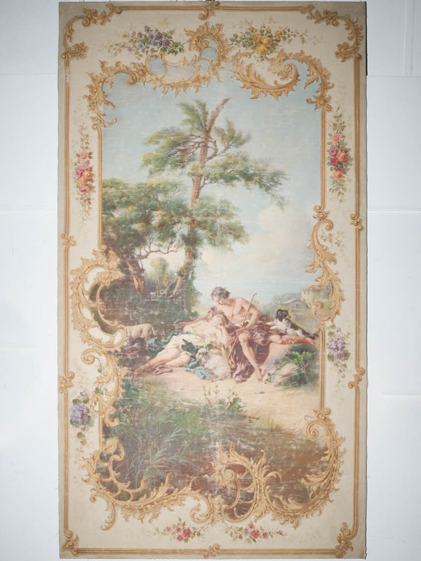 Large French Romantic painting - 19th century 91¼" x 50"