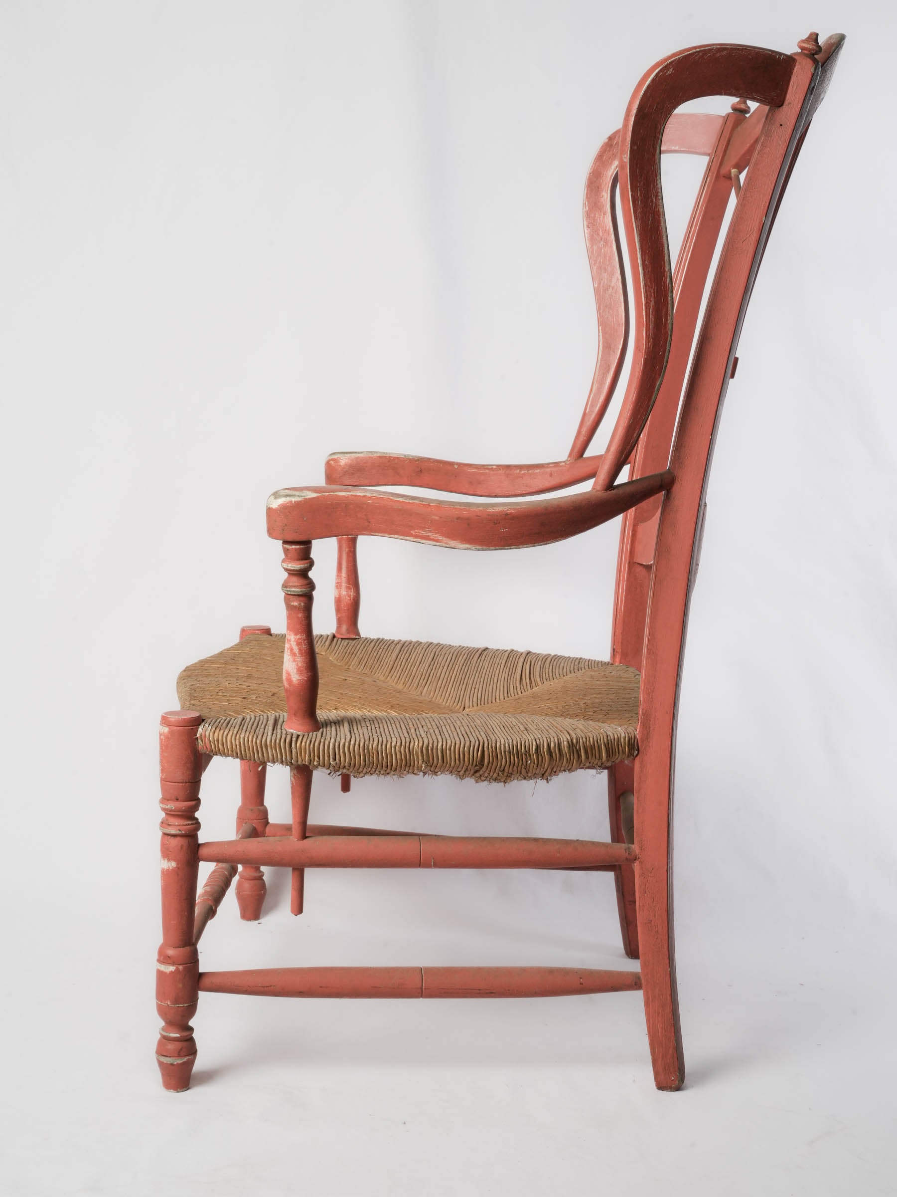 Aged French Country Wingback Chair  