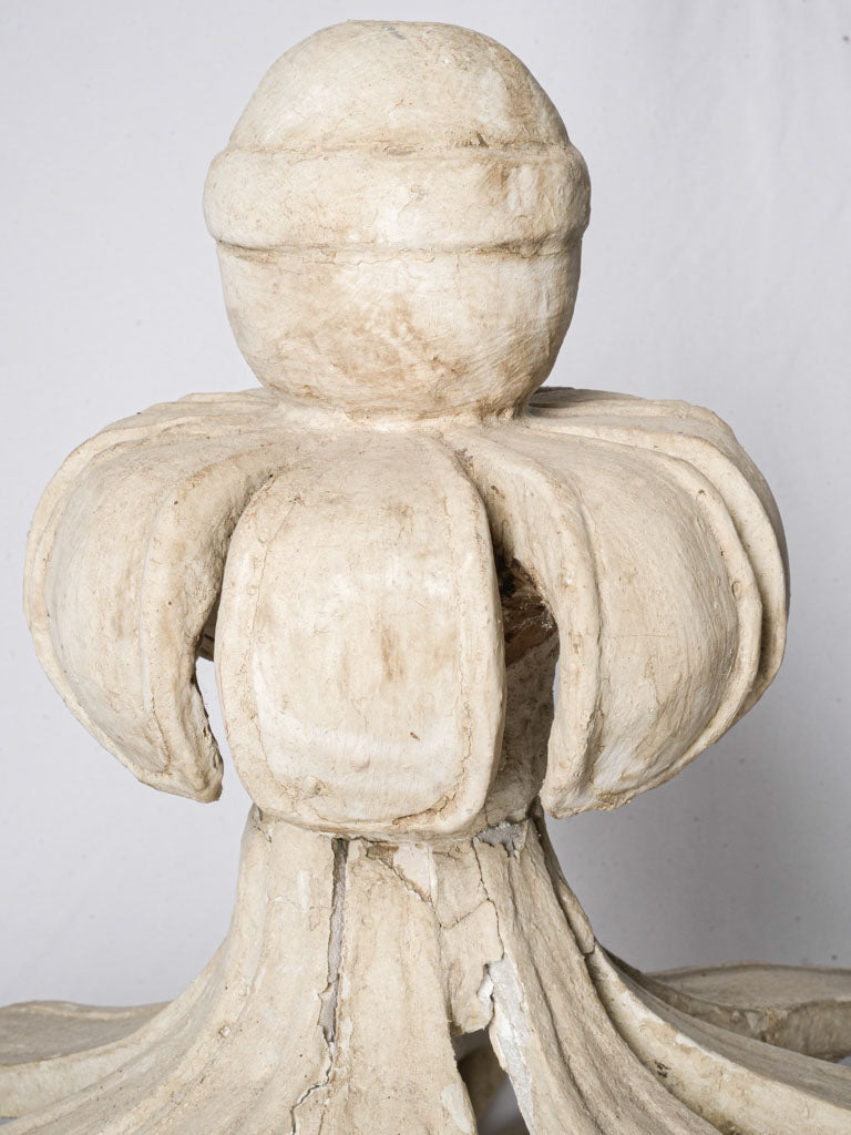 Carved wood French bed crown