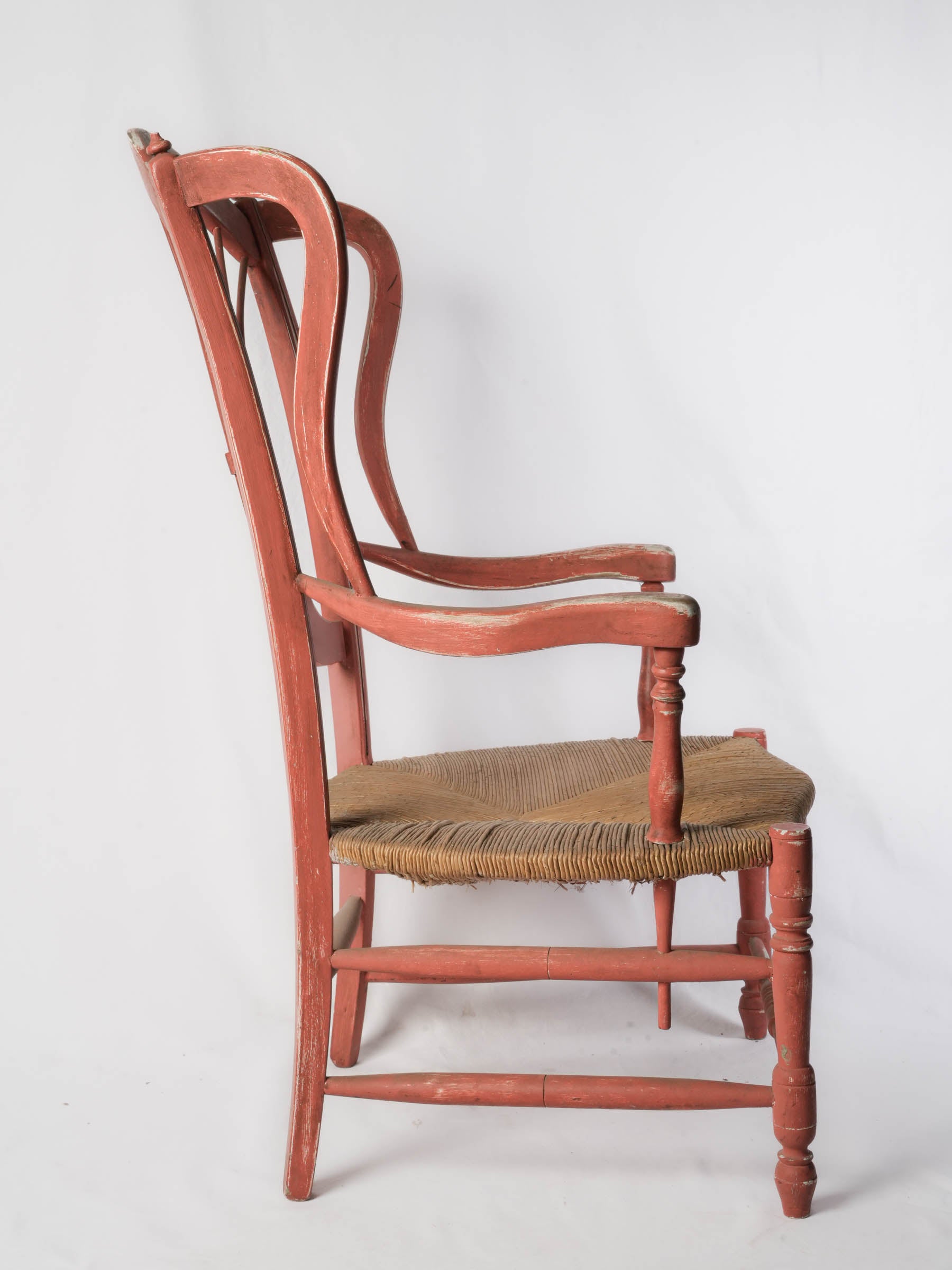 Traditional Rush-Seated Spindle Chair  