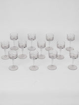 12 long stem aperitif glasses - 1930s French bistro 4¾"