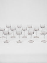 12 long stem aperitif glasses - 1930s French bistro 4¾"