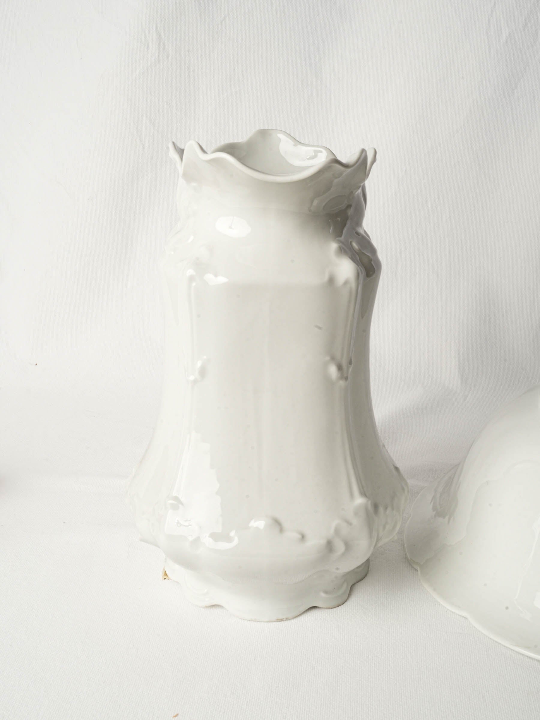 Large Limoges Porcelain Wash Pitcher and Basin, Early 20th Century - 14¼"