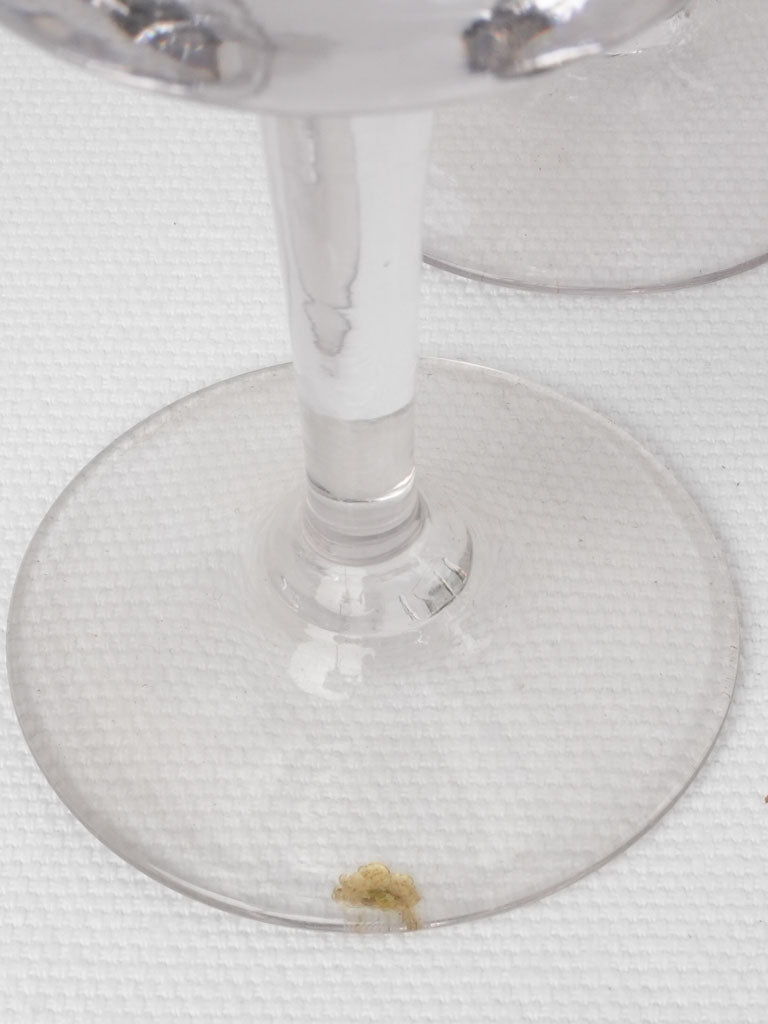12 long stem aperitif glasses - 1930s French bistro 4¾"