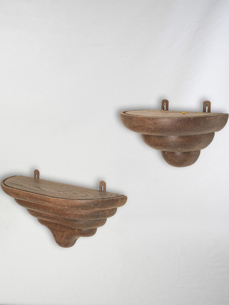 Sculptural hardwood carved wall pieces