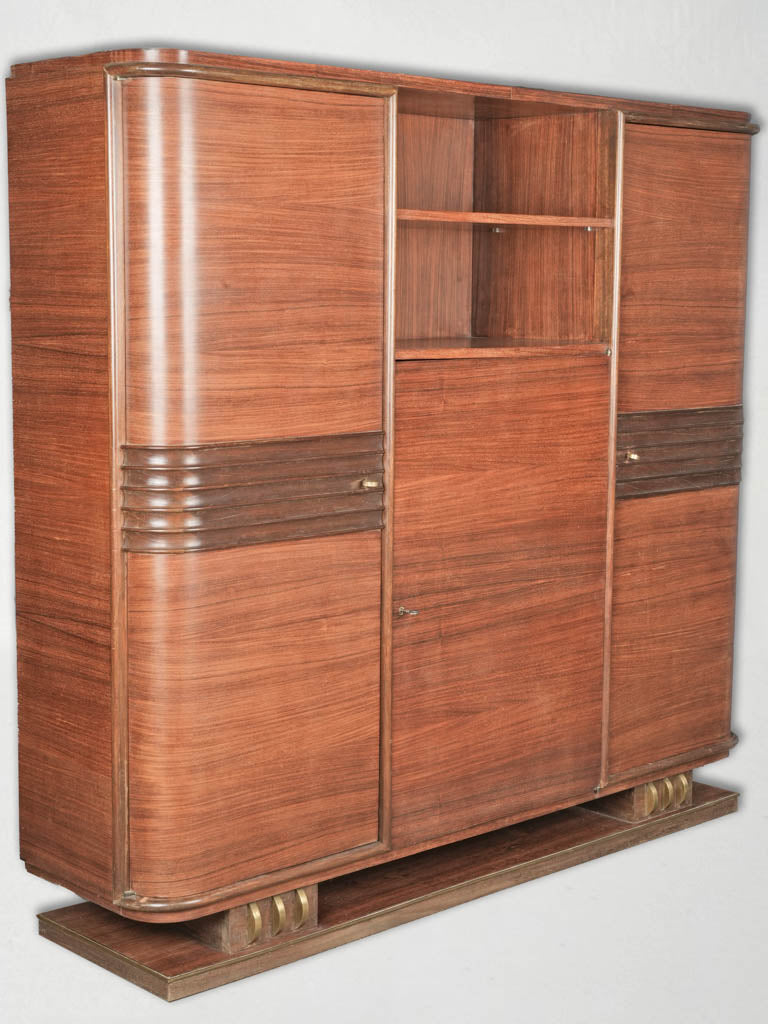 Art Deco Rosewood Veneer Office Cabinet Att. To Chaleyssin - 72¾