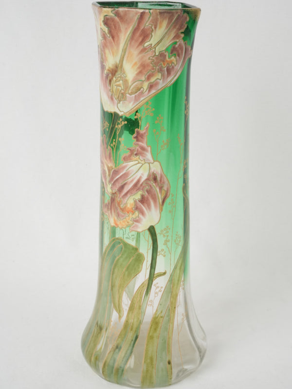 Antique French Blown Glass Vase