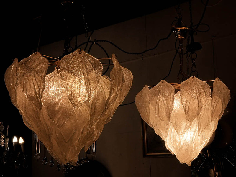 Intricately designed Murano glass pendant lights