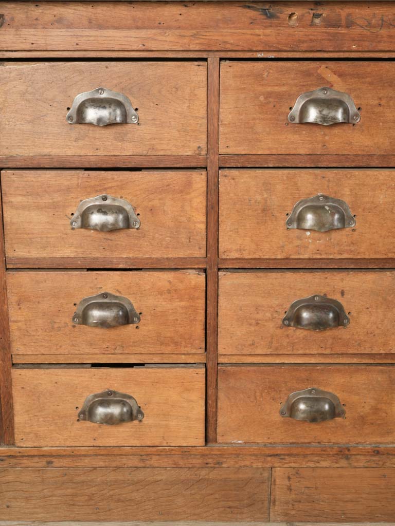 1930s French Oak Shop Drawer Cabinet - 56"