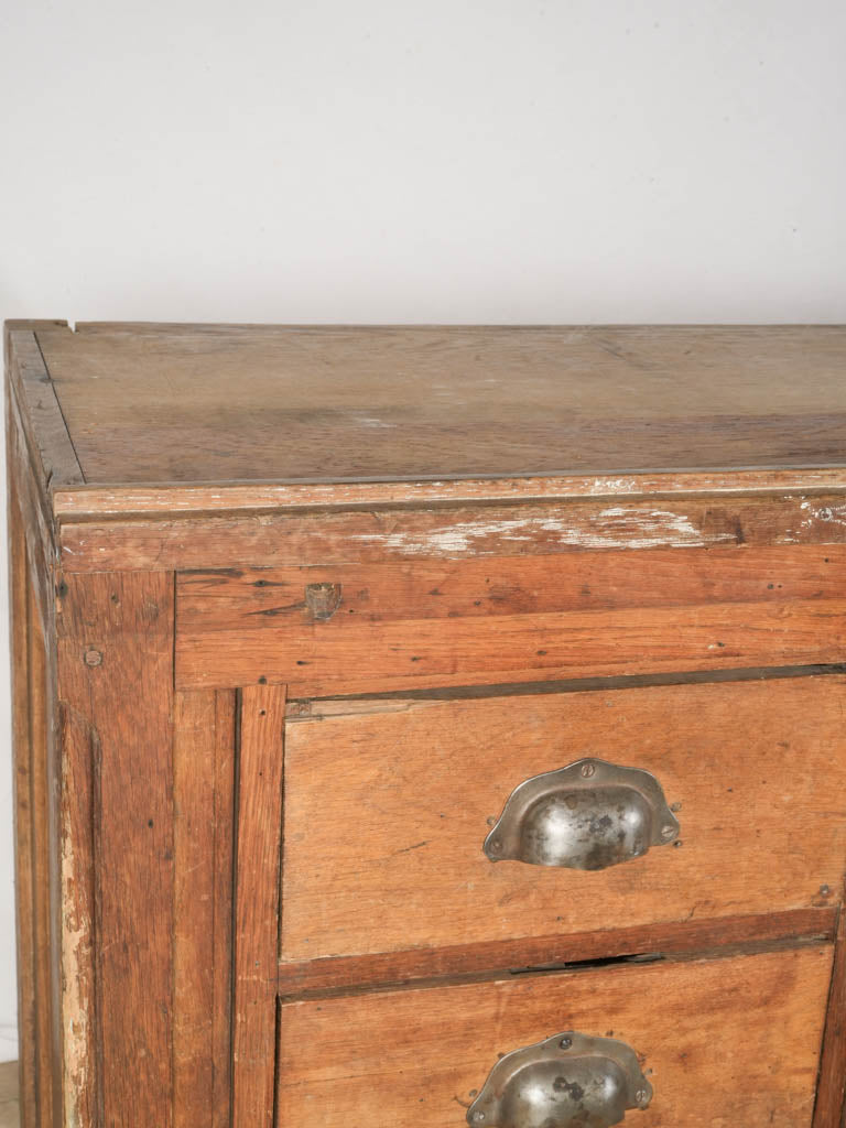 1930s French Oak Shop Drawer Cabinet - 56"