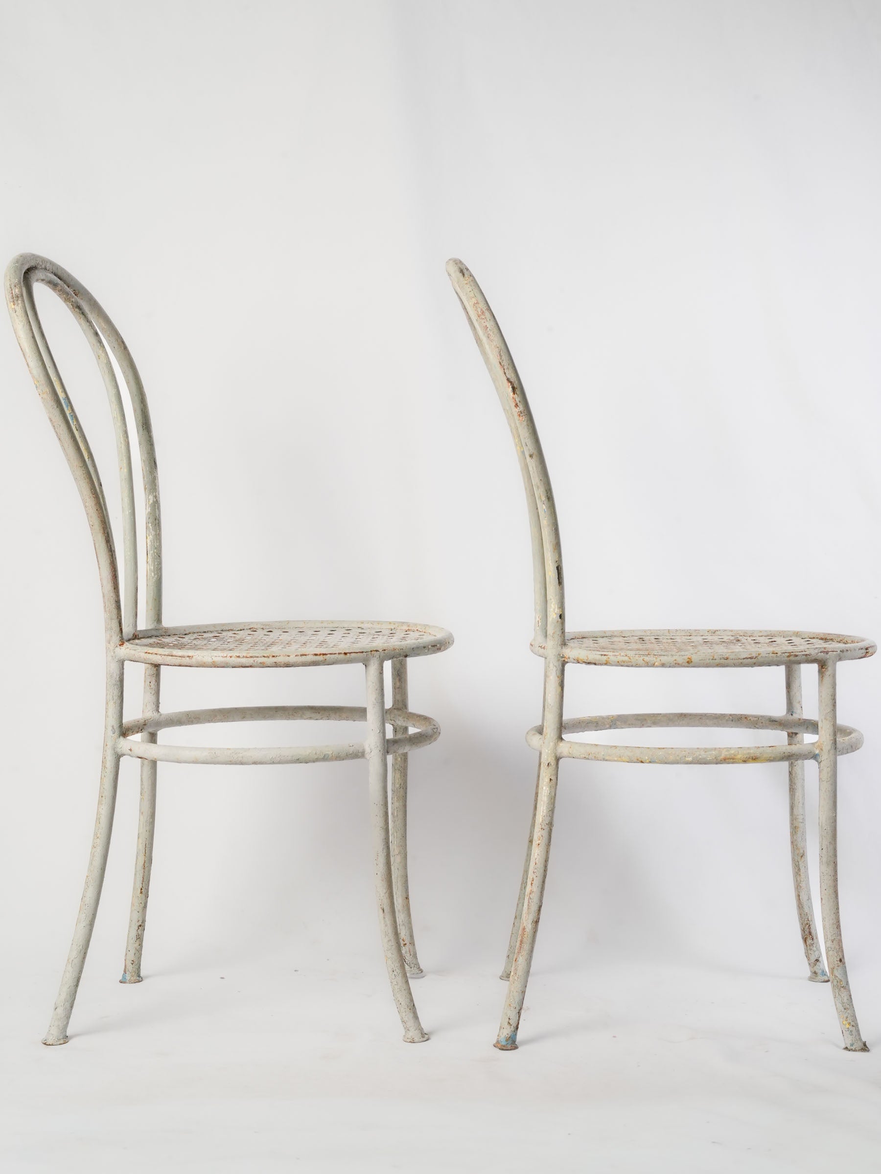 Weathered French garden seating pair  