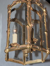 Elegant French Riviera lantern, gilded