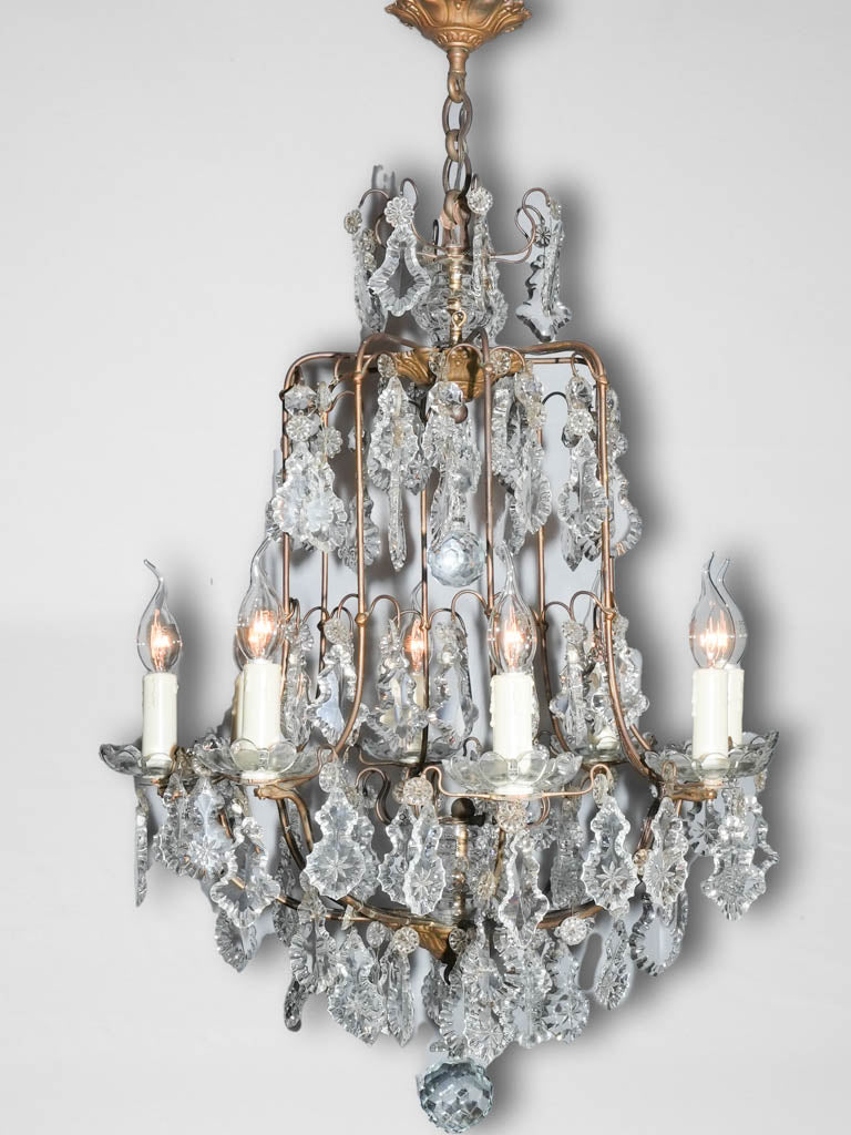 Gilded French Louis XV-style chandelier