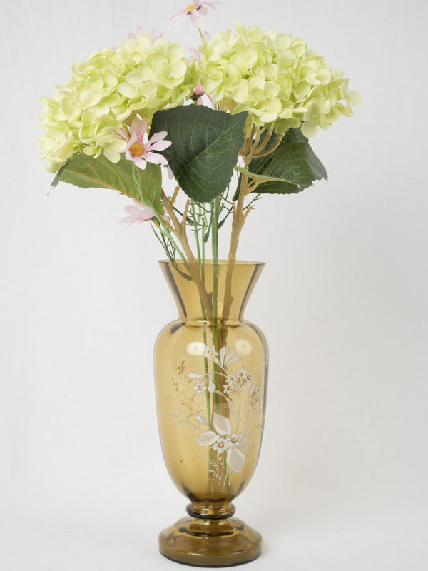 Elegant hand-blown glass vase, French