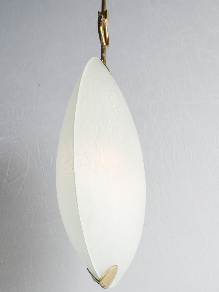 Rare acid-etched glass lighting