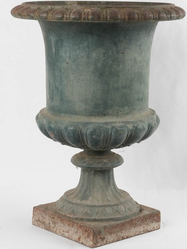 19th century Medici urn w/ green patina 21¾"