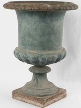 19th century Medici urn w/ green patina 21¾"