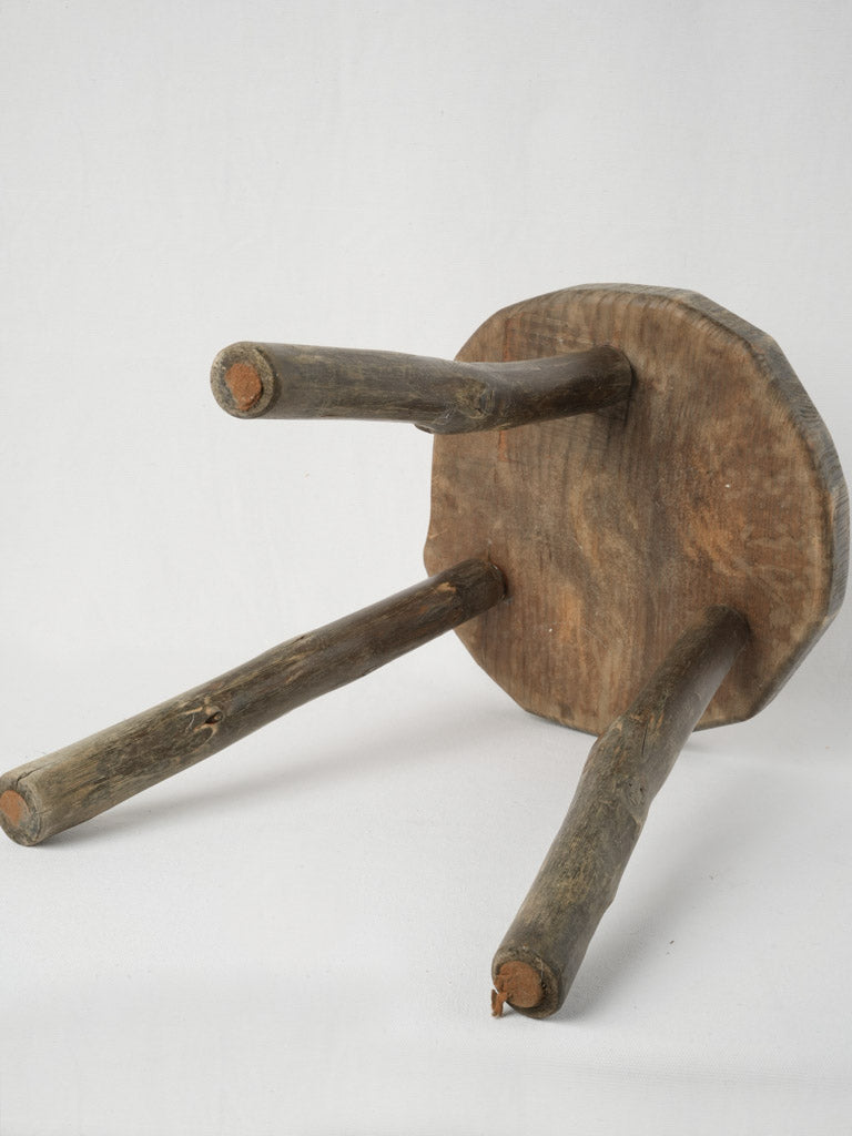 A vintage wooden stool for lamps
