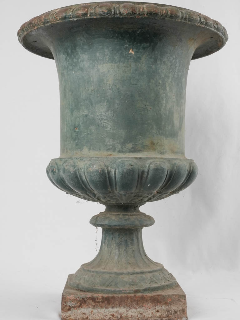 19th century Medici urn w/ green patina 21¾"
